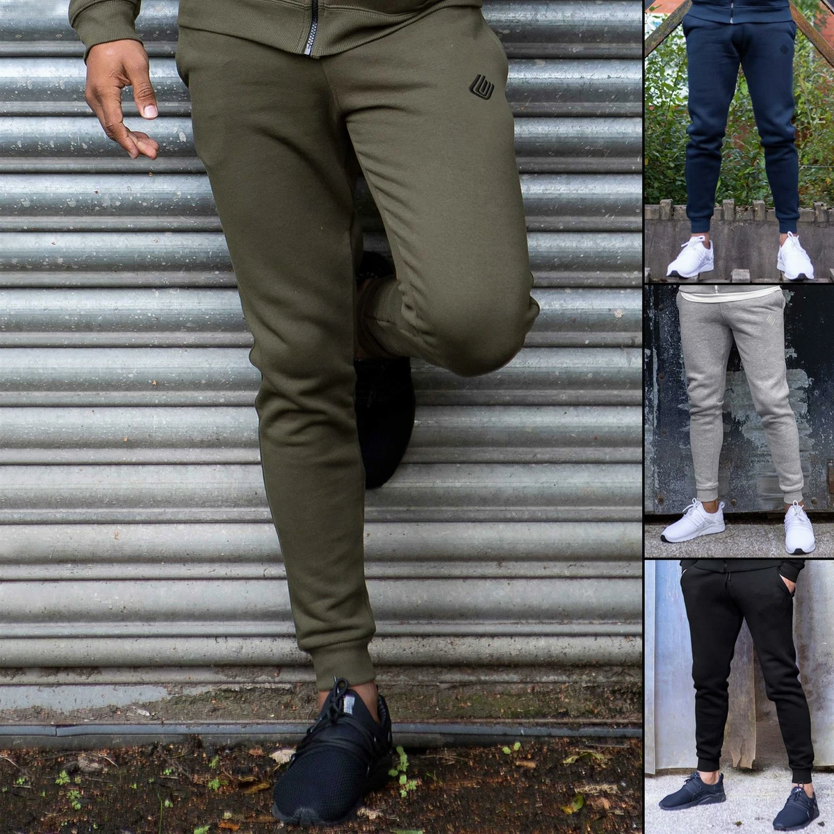 Khaki green cheap joggers mens