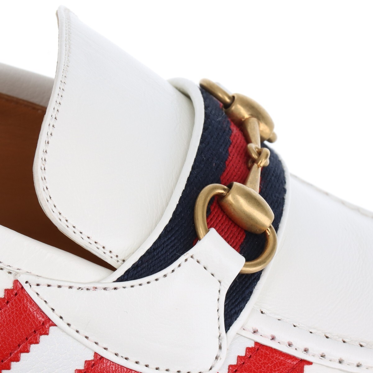 Gucci x Adidas Leather Loafer UA10 1/2 Men's White x red Gucci x Adidas Leather Loafer UA10 1/2 Men's White x red