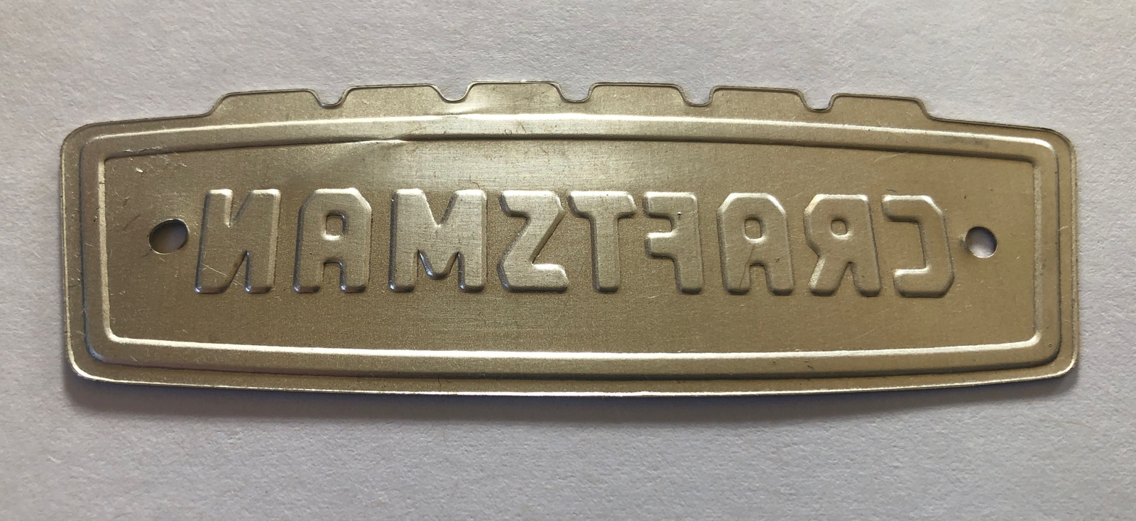 VINTAGE CRAFTSMAN SILVER, BROWN & WHITE CROWN LOGO TOOL BOX EMBLEM eBay