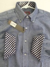 Pennington & Bailes Oxford Shirt Mens M Navy Button Down Preppy Classic NWT