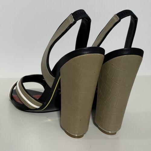 CHARLES JOURDAN 7.5 MUJER CUERO 4" TIRANTES SEXY SUELA ROJA CLASE - Imagen 4 de 5
