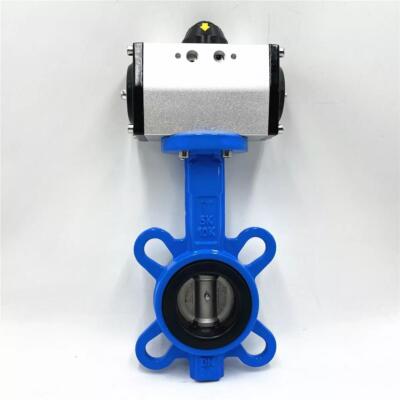 1-1/2'' DN40 Double Acting Pneumatic Butterfly Valve Wafer Type EPDM Sealing