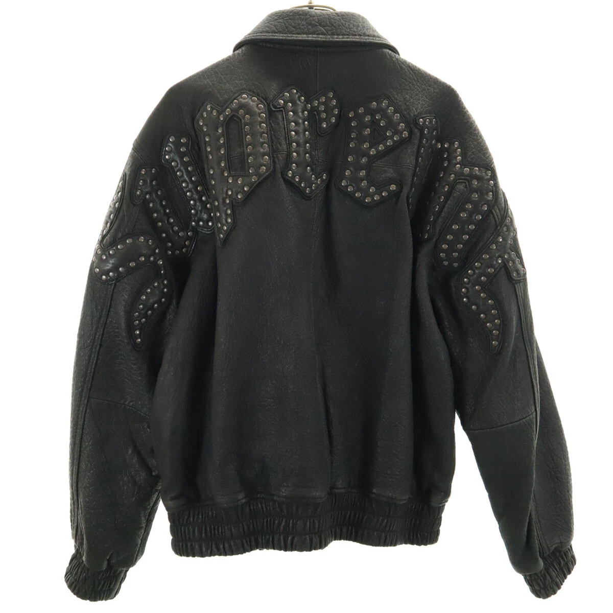 Veste universitaire Supreme 21AW logo dos peau de mouton cuir S coton remplissage homme