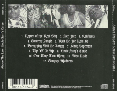 Above the Law - Uncle Sam's Curse (1994) Ruthless Records CD