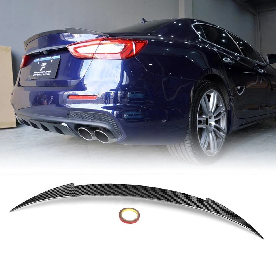 Alerón trasero de fibra de carbono para Maserati Quattroporte S Q4 sedán 13-17 Foto 3 de 4