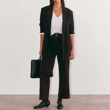 Everlane the sailor pant in black corduroy womens size 6 high waisted