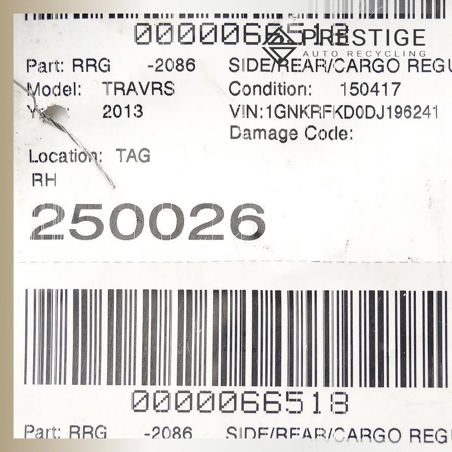 2013-2017 CHEVROLET TRAVERSE Door Window Regulator w/ Motor Rear Right 22867700 - Image 4 of 4