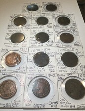 Ancien gros centimes US de valeur 1808 à 1851 - avec rares dates clés et tête de fou
