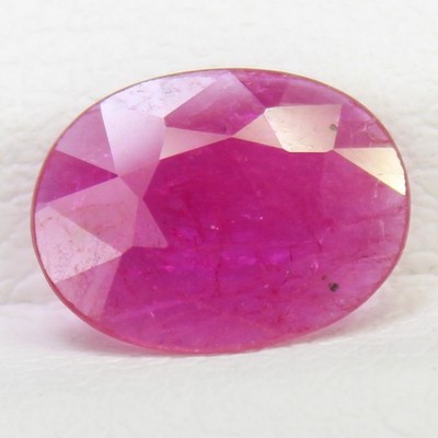 Faceted Pink Ruby Piece Nice Cut In Oval Shape 1.00 Carats 9x7x1 mm Size
