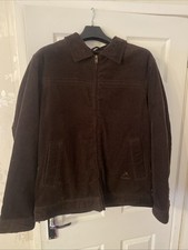 PG Field Cord Corduroy Coat Jacket Size Large Brown Internal Fleece Brown