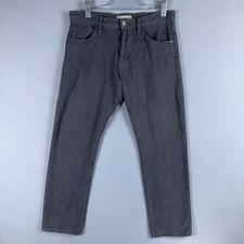 Calvin Klein Straight Leg Jeans Mens Size 34x30 Mid Rise Medium Wash Gray