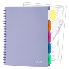 5 Subject Notebook - Spiral Notebook, College Ruled Notebook With Dividers Po...
