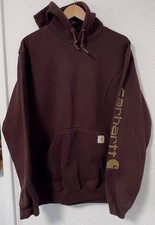 Carhartt K288-PRT Limited Edition 2021 Port Wine Logo Sleeve Hoodie Sweatshirt