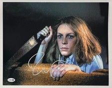 Jamie Lee Curtis Signed Halloween 11x14 Photo Laurie Strode Autograph JSA COA