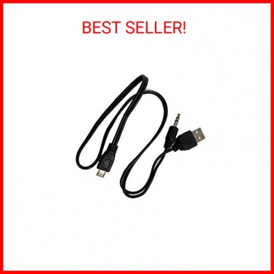 DEEIRAO New USB2.0 Charging Cord to Mini B Male and 3.5mm Jack Plug Audio Cable
