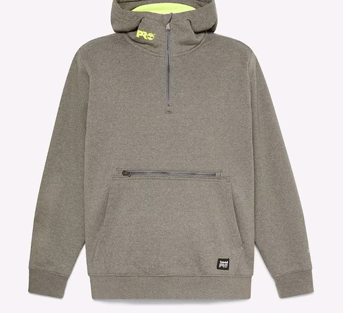 Men's Timberland PRO Hood Honcho HD Quarter-Zip HoodieDark Charcoal Heather XL - Picture 5 of 5