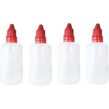 4 Pack 50ml Empty Plastic Dropper Bottles with Caps Squeezable Liquid Containers