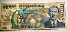 10,000 Mexican Pesos May 1991  Serie PZ (ONLY ONE)
