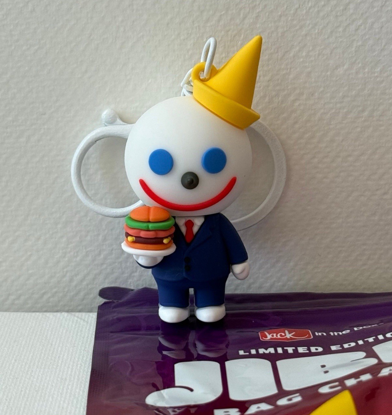 NEW: Jack In The Box Toy JIBBI Charm Keychain  "The Boss" RARE