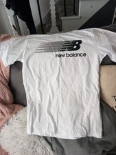 Image of White New Balance T-Shirt Size Small New Without Tags 100% Cotton