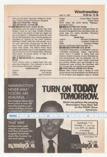 Vintage 1987 MANNINGTON FLOORS Magazin AD~WILLARD SCOTT/Today Show Demonstration