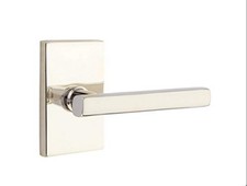 EMTEK 5212FRLRHUS14 RH Privacy Set with Freestone Lever, Polished Nickel, 7 Fini