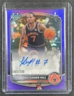 KEYSHAWN HALL 2025-26 BOWMAN U CHROME AUTO PURPLE REFRACTOR 1ST PROSPECT 2/250