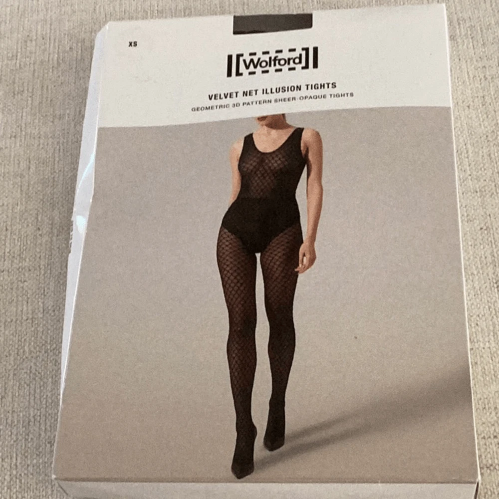 Collants Wolford Anita – Noirs, Taille S, Résille Fantaisie 20 Deniers