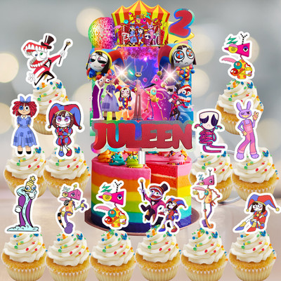 AmazinG Circus cupcake topper Party Supplies birthday theme decoration DIGITAL