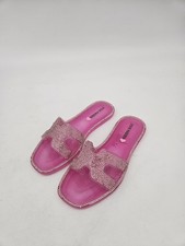 Steve Madden Girls' J-Pop Rhinestone Embellished Jelly Slide Sandals Youth Sz 4