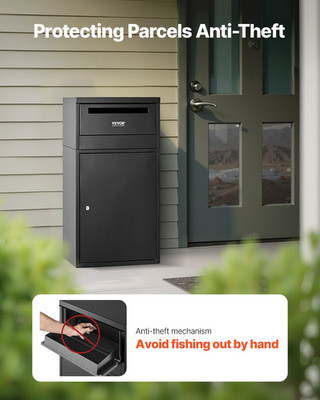 Anti-Theft Lockable Parcel Drop Box   Secure Package Delivery Box for Outside, 3