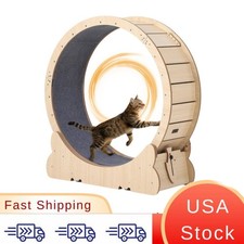 For Big Cats & Multiple Indoor Cats Exercise Wheel, 43.3 Inch Cat Running Wheel