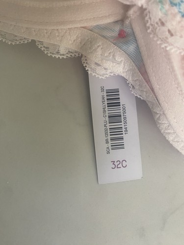 Adored by Adore Me Womens Shea Plunge Push Up Underwire Bra 32C Shell Yeah Print - Picture 17 of 18