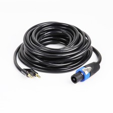 30 Feet Pack of 1 Speakon to Banana Plug Cable - 1pc 30 Ft. Dual Tip Speaker ...