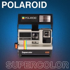 Polaroid 635 Supercolor Camera  Vintage 600 Film Instant Camera  Retro Photo