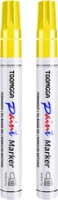 Permanent Paint Pens Markers Yellow 2 Pack
