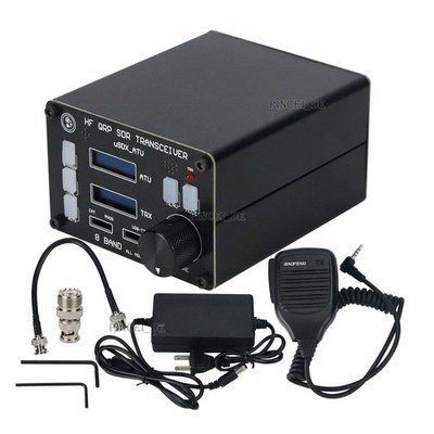 HamGeek uSOTA-ATU USDX HF QRP SDR Transceiver w/ ATU-100 Antenna Tuner Dual OLED
