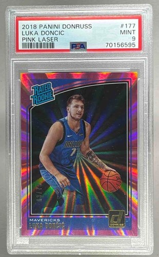 2018 Panini Donruss Luka Doncic RC #177 Holo Pink Laser /79 PSA 9 Mint Rookie