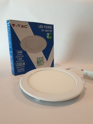 V-TAC VT-1809 RD EINBAULEUCHTE 1350LM 18Watt SKU 4881 Weiß 225mm 