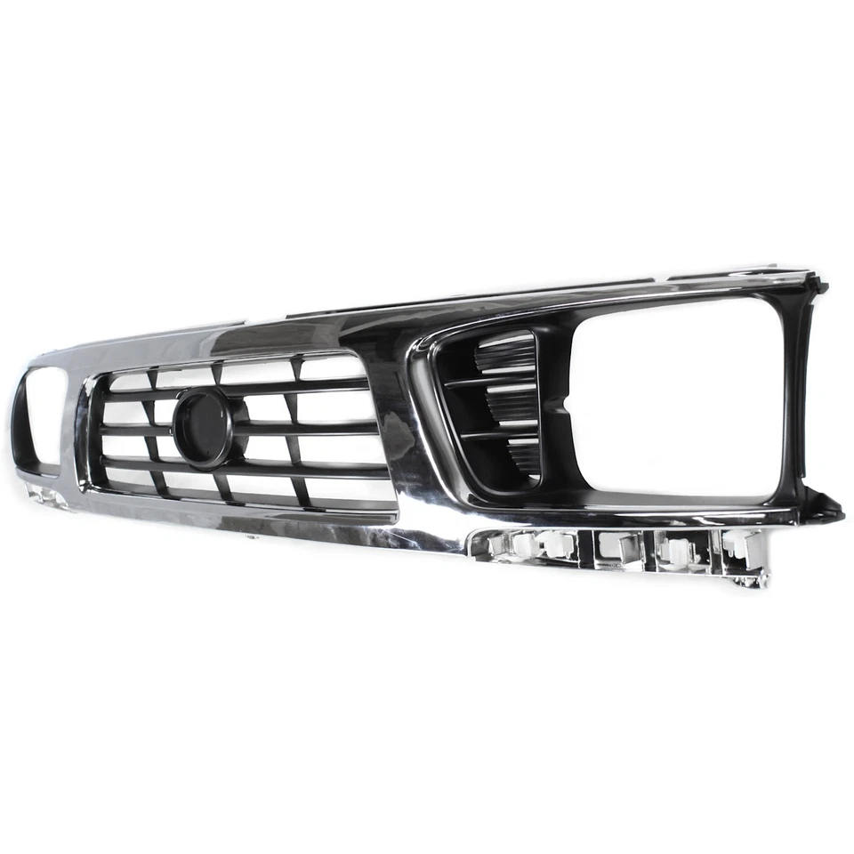 Grille For 1995-1997 Toyota Tacoma 4WD Chrome Shell with Painted Black Insert - Image 2 of 4