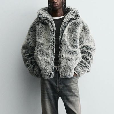 Hooded Faux Fur Jacket Coat | ShopDecimals