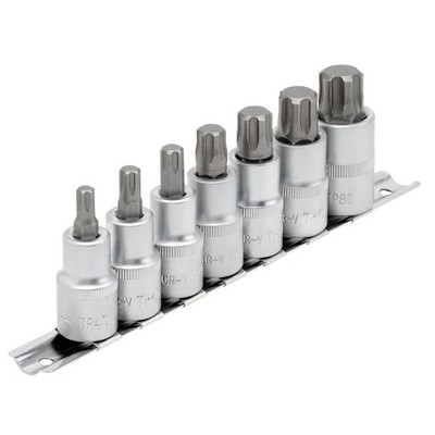 Draper Torx Star Plus Socket Bit Set 1/2'' Sq Dr 55mm 7 Piece 16341