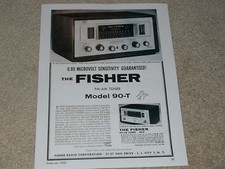 Fisher 90-T Tube Tuner Advertisement, 1 page, Article, Info, 1958
