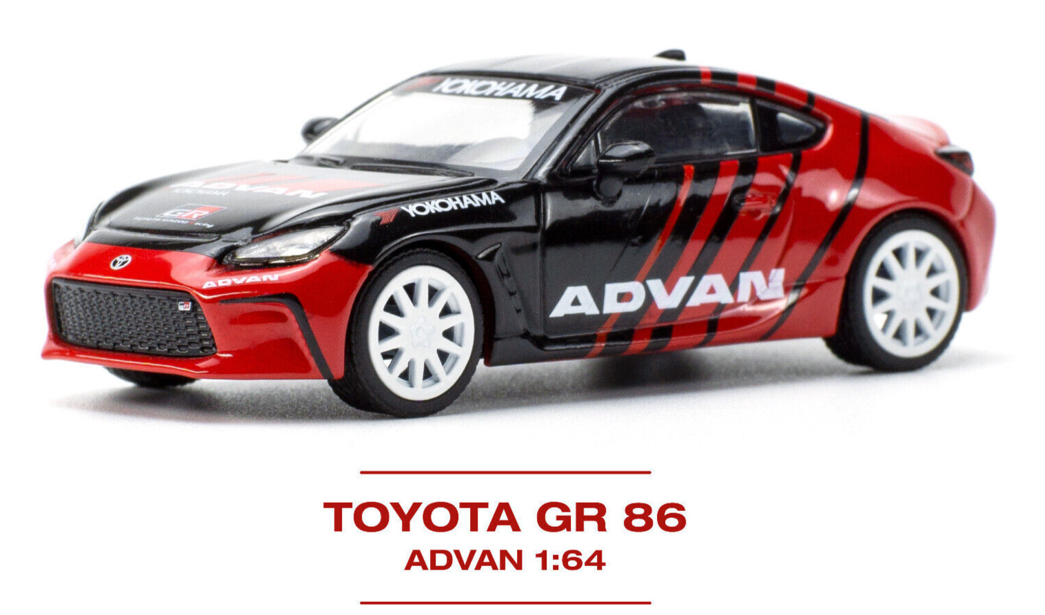 Гоночный автомобиль Toyota GR 86 - Advan в масштабе 164 изготовленный на заказ PR640024 4290₽