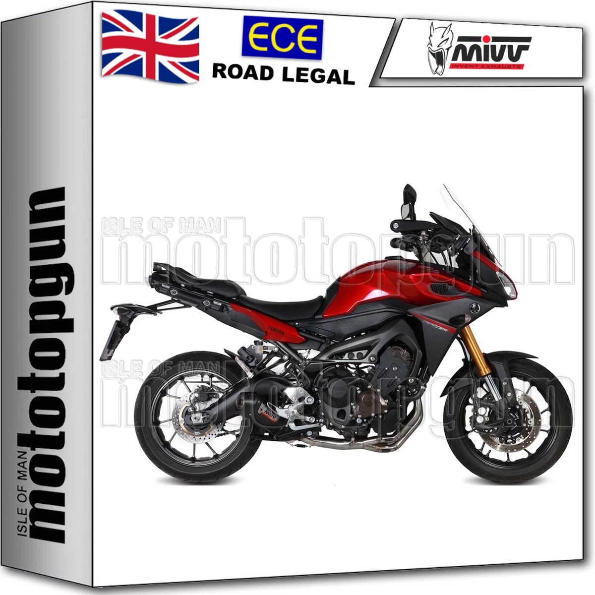 MIVV FULL SYSTEM EXHAUST OVAL CARBON CARBON CAP YAMAHA TRACER 900 2017 17