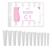 240PCS Half Cover False Nails Long Nail Tips Stick-On  Nails for Soak Q5Y9