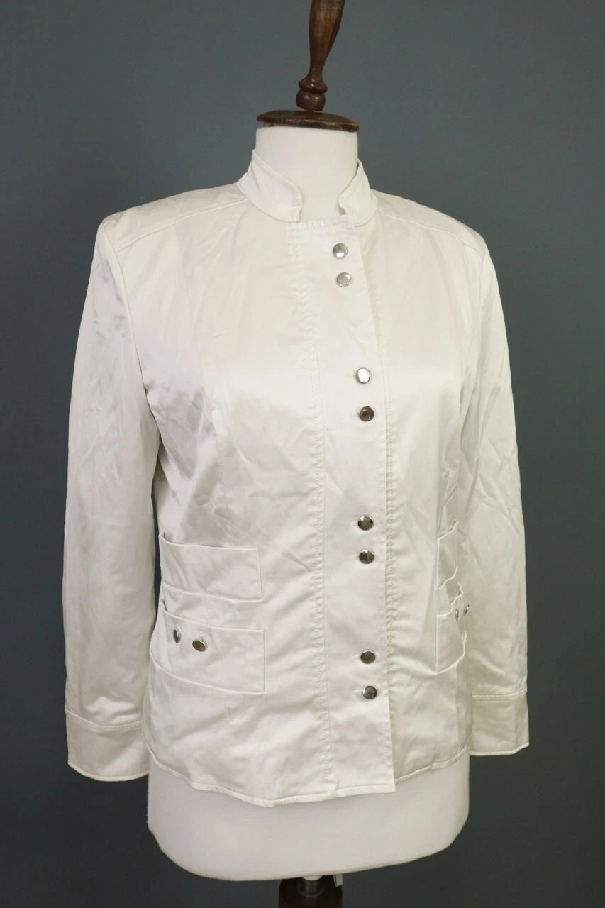 Blazer leggero VERSACE JEANS COUTURE bianco multitasca a scatto taglia M