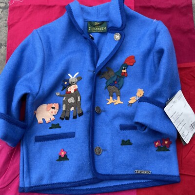 VINTAGE GIESSWEIN AUSTRIAN WOOL BOY'S JACKET COAT:US 4