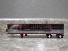 DCP 1/64 Maroon Chrome 53' Utility Refrigerated Spread Axle Trailer Farm Toy