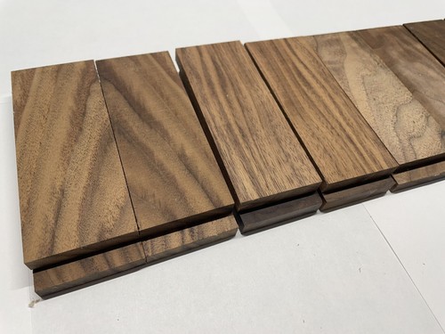 16 KD Black Walnut Book matched Knife Scales, 8 Sets Nice Grain 5” X 2” X 3/8” - Picture 5 of 13